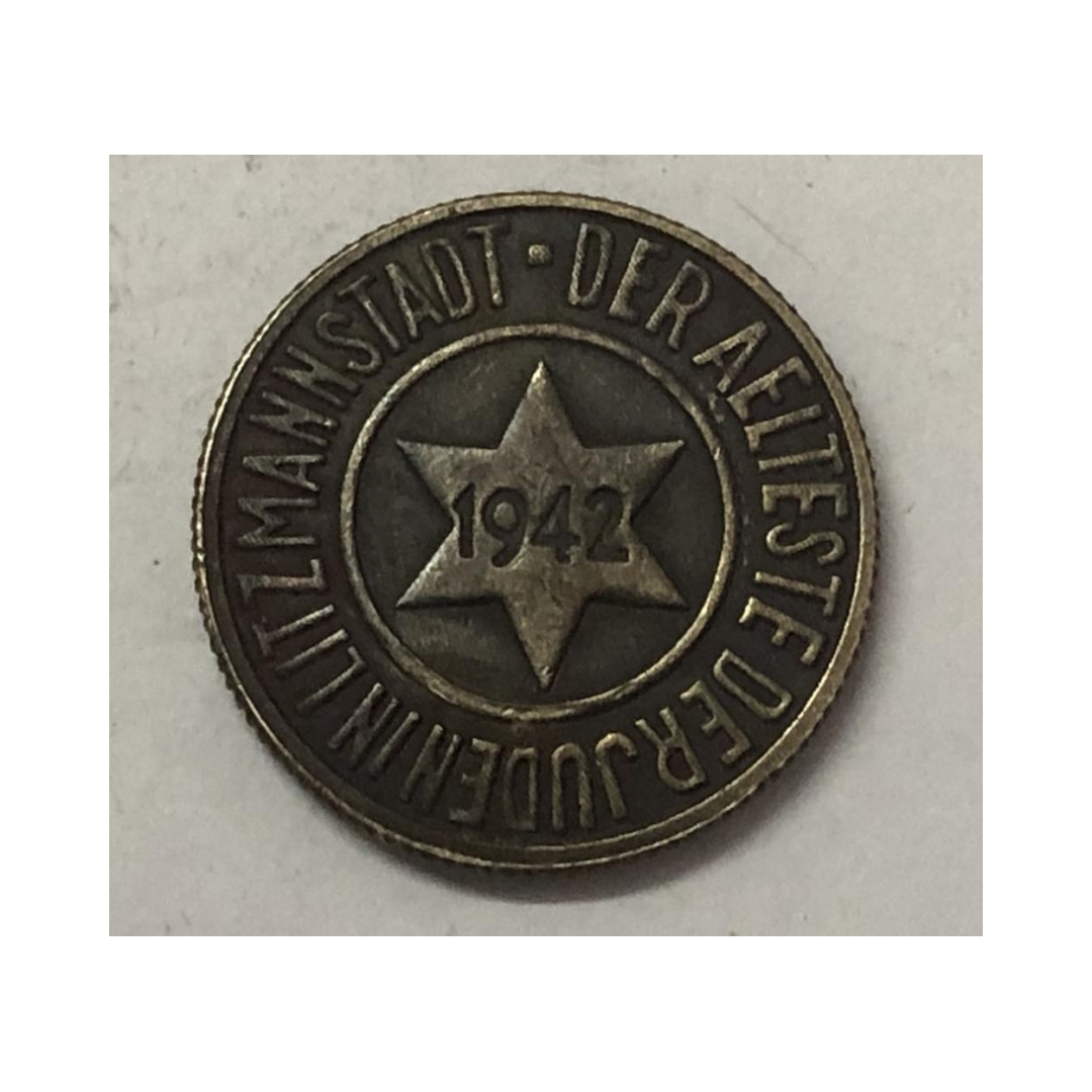 

Копия монеты Польша 10 Pfennig Лодзь гетто 1942 год