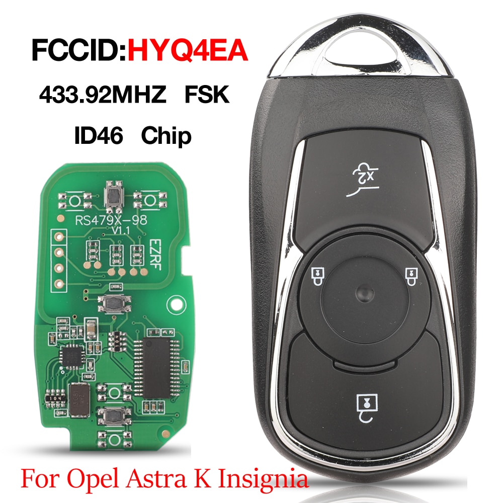 

Умный автомобильный ключ jingyuqin 433,92 МГц HYQ4EA P/N: 13508410 / 13511627 Для Buick для Opel Astra K Insignia 2016-2022