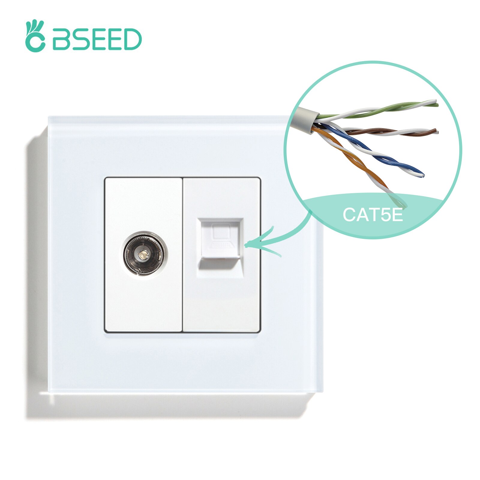 

BSEED ТВ настенная розетка из закаленного стекла