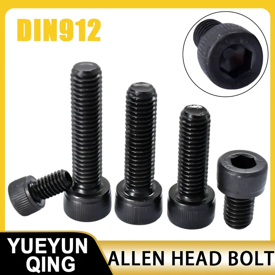 

Черные шестигранные болты YUEYUN QING DIN912 M1.4-M14 класс 12.9
