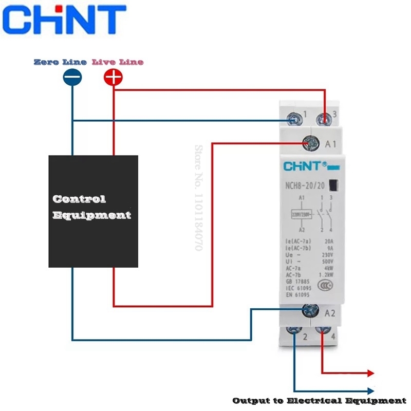 

Контактор CHINT NCH8-20 NCH8-25 220V/230V