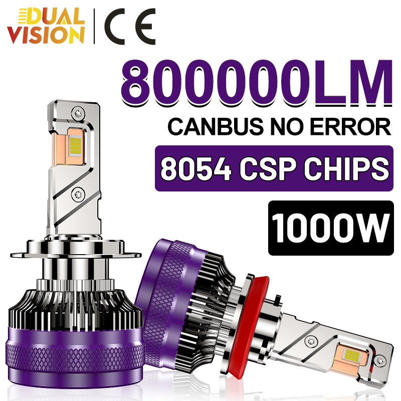 

Светодиодные противотуманные фары H7, H3, H4, 1000 Вт, 8054 лм, H11, H8, H1, 24 шт., 9005, CSP, HB3, 9006, HB4, 9012, HIR2, H9