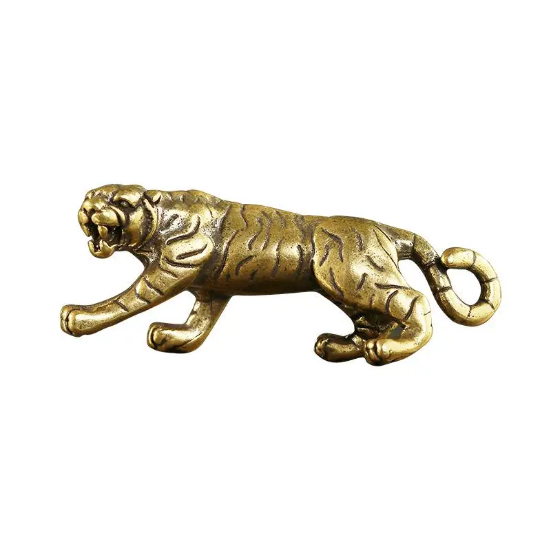 

Антикварная медная фигурка короля тигра
