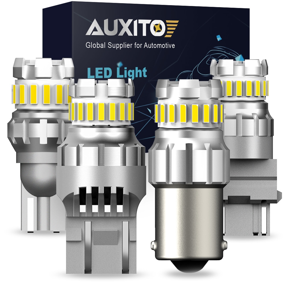 

Светодиодная лампа для автомобиля AUXITO P21W BA15S, светодиодная лампа Canbus W16W T15 4014SMD 1157 7443 T25 3157 W21W 7440 WY21W, 2 шт.