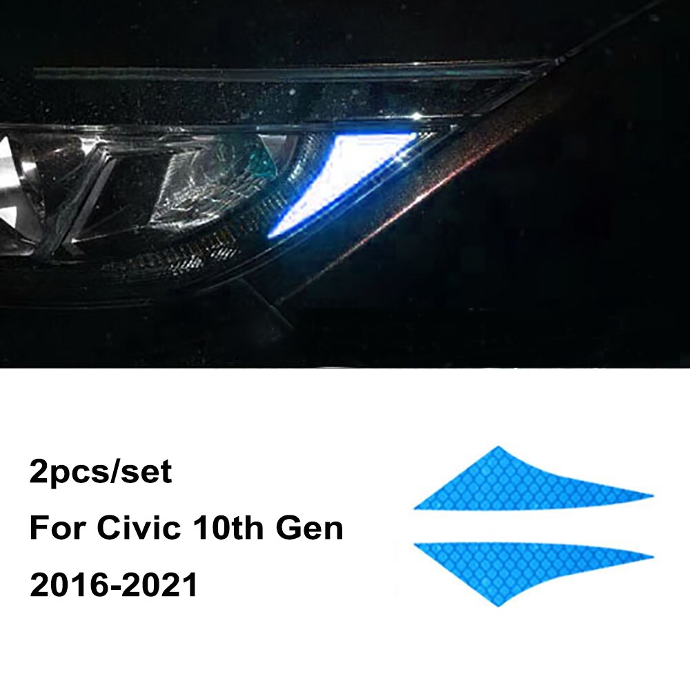 

Наклейки на передние фары автомобиля для Honda Civic 10 поколения 2016-2021