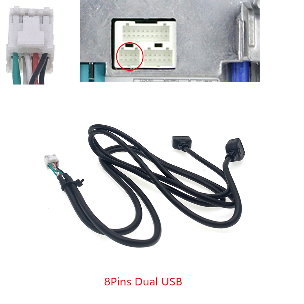 

Универсальный 4 6 8 Pin USB автомобильный Android-радиоплеер, разъем, двойной USB-интерфейс, Кабель-адаптер для VW Audi Bmw Benz Android