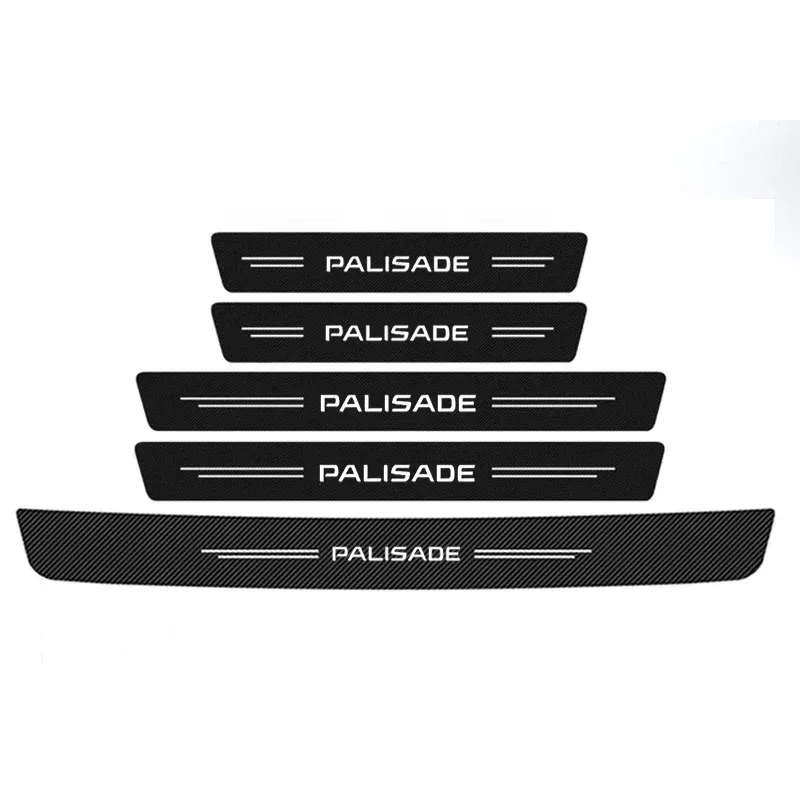 

Автомобильная наклейка из углеродного волокна для Hyundai palisade Badge 2021 2020 2019 2018 2017, защитные наклейки на бампер багажника, аксессуары