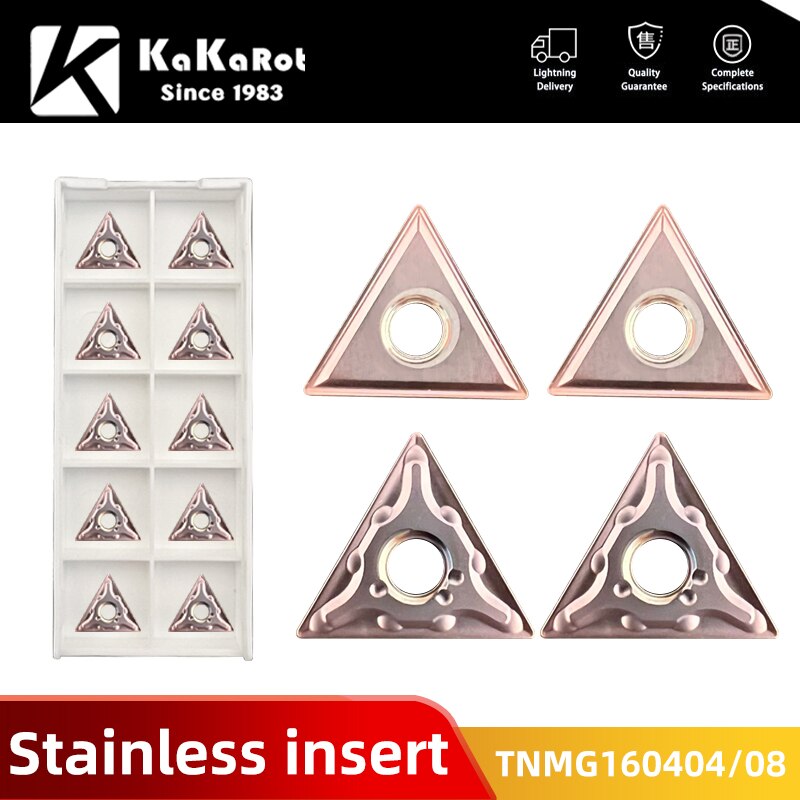 

Карбидная вставка Kakarot TNMG160404 MA VP15TF TNMG 160408 MS токарные инструменты для токарного станка из нержавеющей стали с ЧПУ резак 10 шт. пластина лезвия