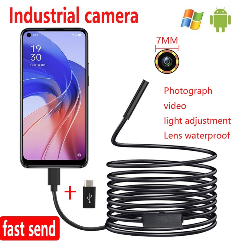 

Эндоскоп usb-c, гибкий, с камерой, с разъемом USB, для смартфонов Android