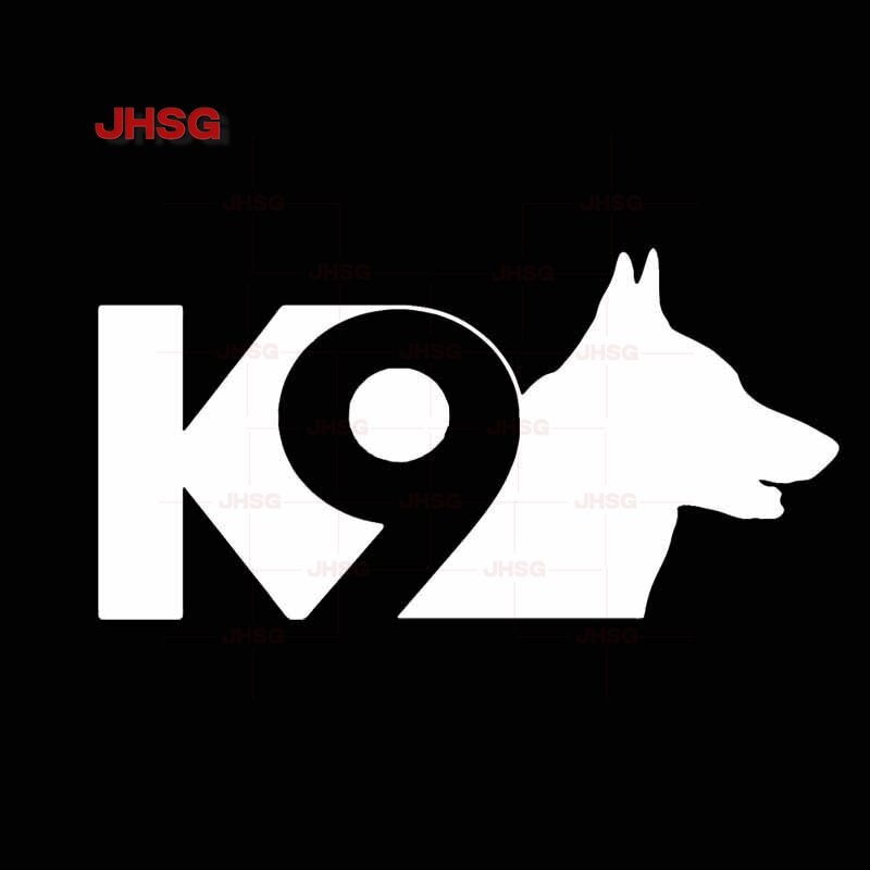 

Автомобильная виниловая наклейка K9 Dog, автомобильная наклейка и наклейка, инструмент для украшения автомобиля, черный/белый цвет, для всех видов транспортных средств