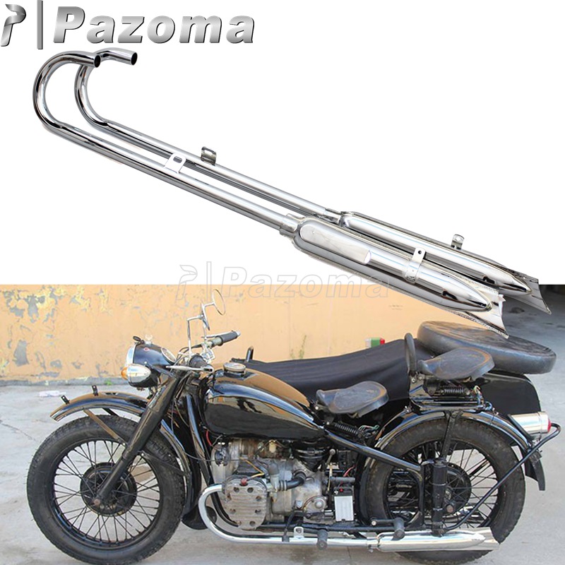 

24HP 32HP мотоциклетный Ретро 750cc рыбий хвост, передний и задний глушитель, глушитель для BMW K750 M1 M72 R71 R12 Dnepr MT12