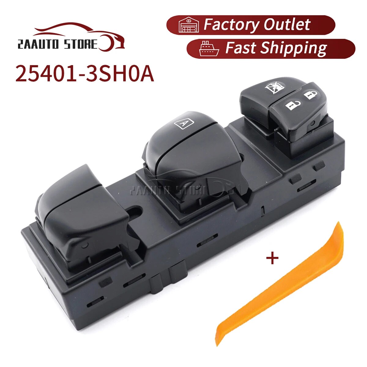 

LHD 25401-3SH0A для Nissan Sentra Leaf JUKE Qashqai переключатель управления боковым окном драйвера Кнопка подъема автомобильные детали дверной замок 16 + 3 контакта