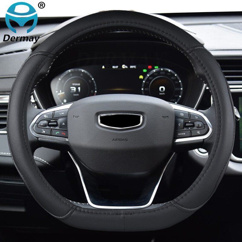 

Обмотка D Type чехол рулевого колеса автомобиля для Geely Atlas 2016 - 2021 Coolray I 2020 2021 Emgrand 7 2018 - 2021 Emgrand GT 2015- 2021