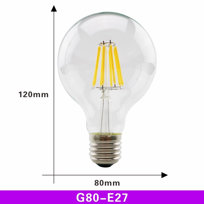 

Duncelri Светодиодная лампа E27/E14 ретро Edison 2Вт/4Вт/6Вт/8Вт