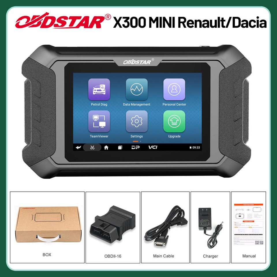 

OBDSTAR X300 MINI для Renault, программатор ключей Dacia и калибровка кластера, бесплатная модернизация на один год