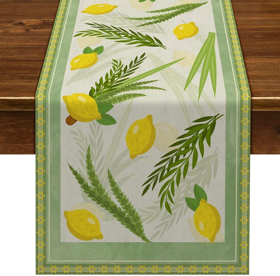 

Льняная дорожка для стола Sukkah