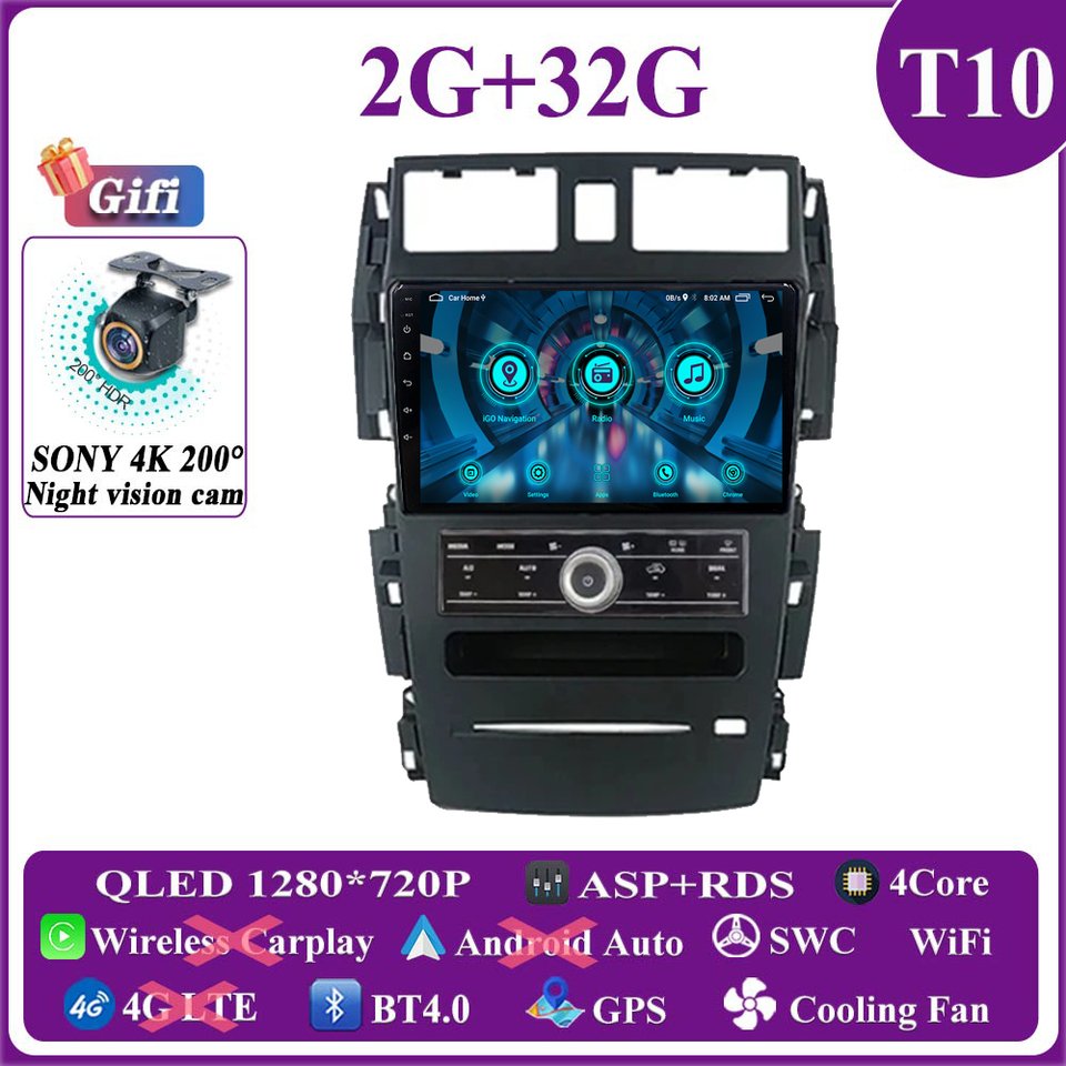 

Android 14 для Nissan Teana J31 230JK SM5 2003-2008 Android автомобильный радиоплеер авторадио стерео навигаazione видео GPS без 2Din