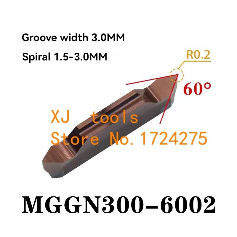 

10pcs Tungsten carbide Threaded insertion MGGN200 MGGN300 MGGN400 6001 6002 5501 5502 For MGEHR series exclusion holders