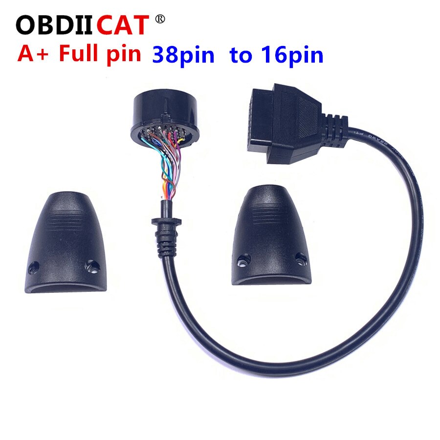 

10 шт. полный 38pin кабель к 16-контактному OBD2 разъему для B-en-z 38 контактный разъем адаптера мама для M-cer-des