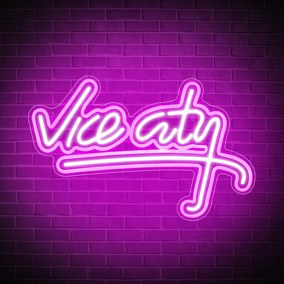 

Неоновая вывеска Vice City