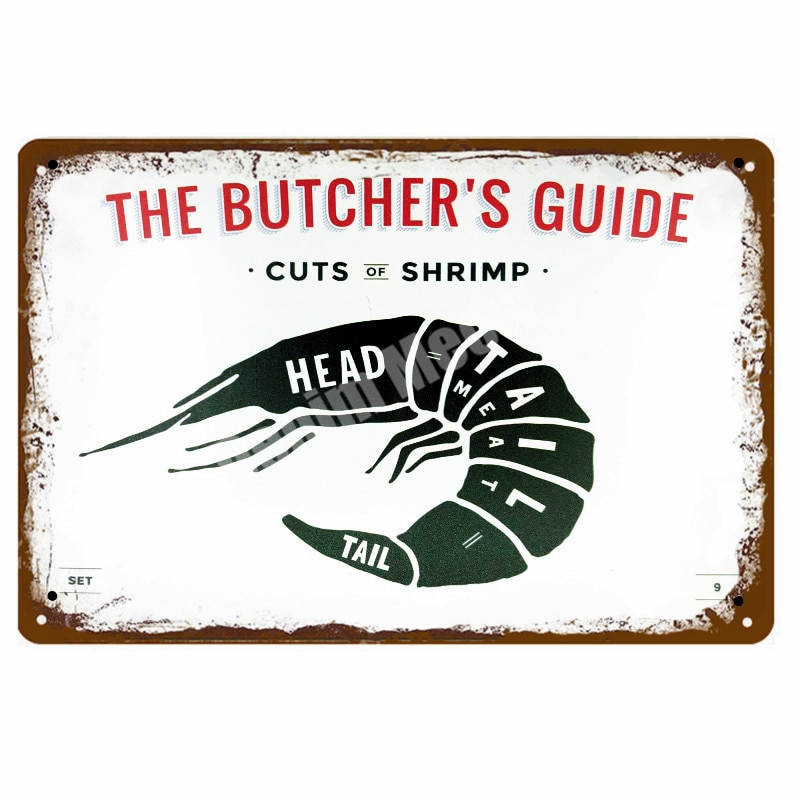 

Металлическая табличка Butcher's Guide