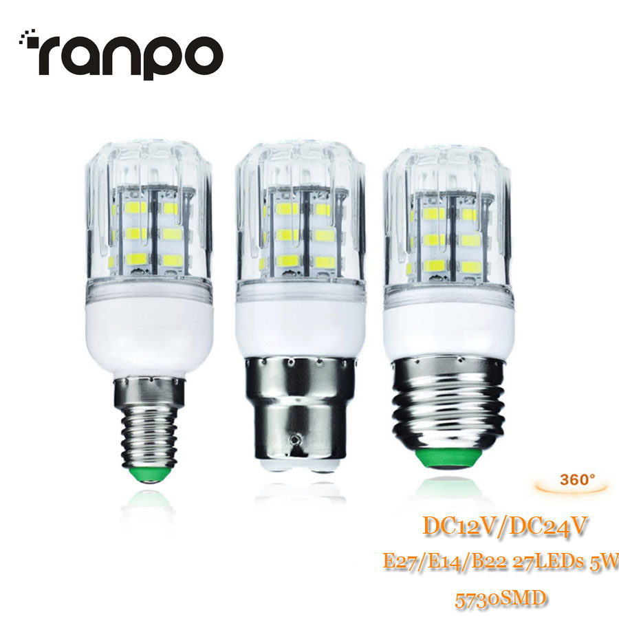 

RANPO Энергосберегающая LED лампа E27/E14/B22 27 светодиодов 5Вт