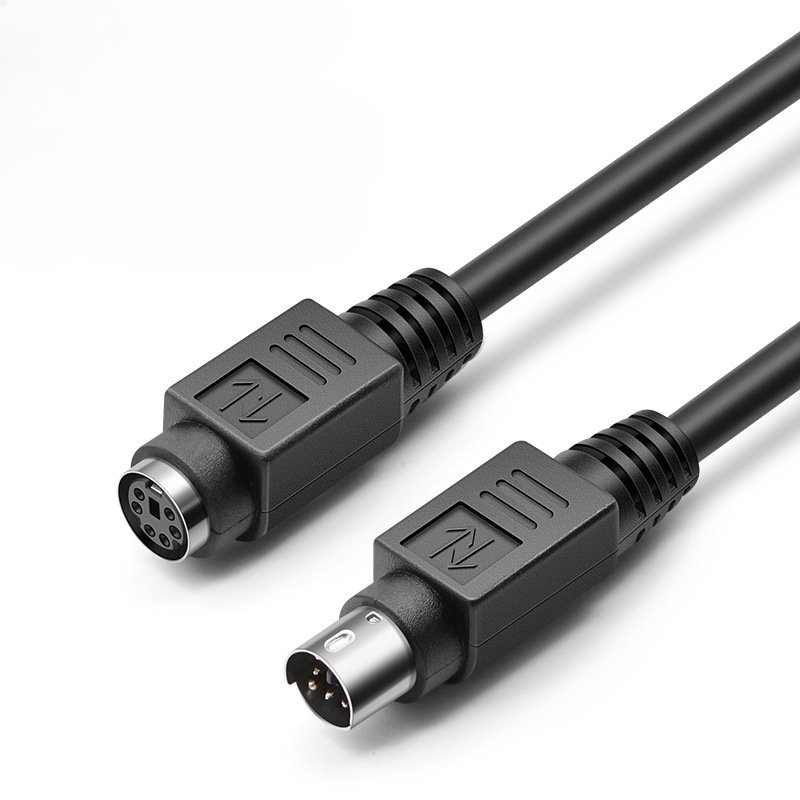 

Удлинительный кабель PS2 из чистой меди с круглой головкой, 6-контактный удлинитель «папа-мама» для мыши, клавиатуры, удлинитель штифта MD6