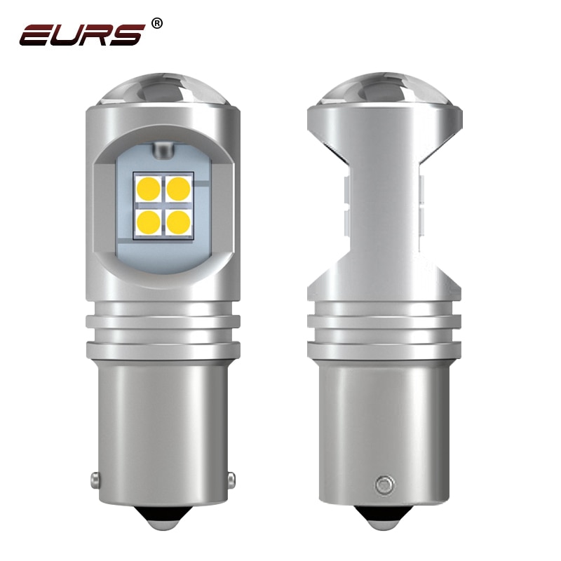 

EURS 1X 1156 P21W BA15S 3030-12smd Len 1157 BAY15D BA15D 6000K Белый 7 Вт 10-30 В 2400LM Светодиодная автомобильная лампа Авто лампа заднего хода