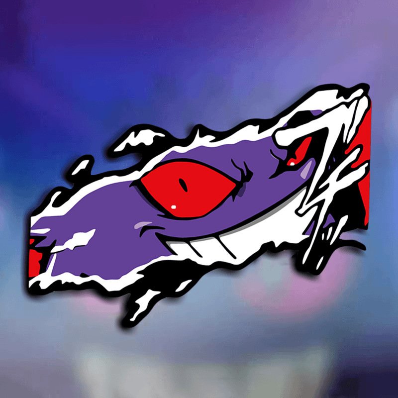 

Мода Gengar мультфильм светоотражающая предупреждающая наклейка аниме автомобиль мотоциклы украшения граффити наклейки аксессуары для интерьера подарки