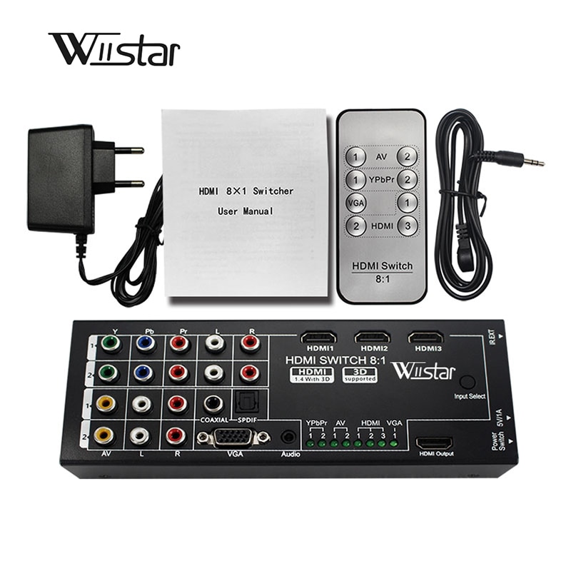 

Wiistar WS-M001 HDMI конвертер 8 входов 1 выход