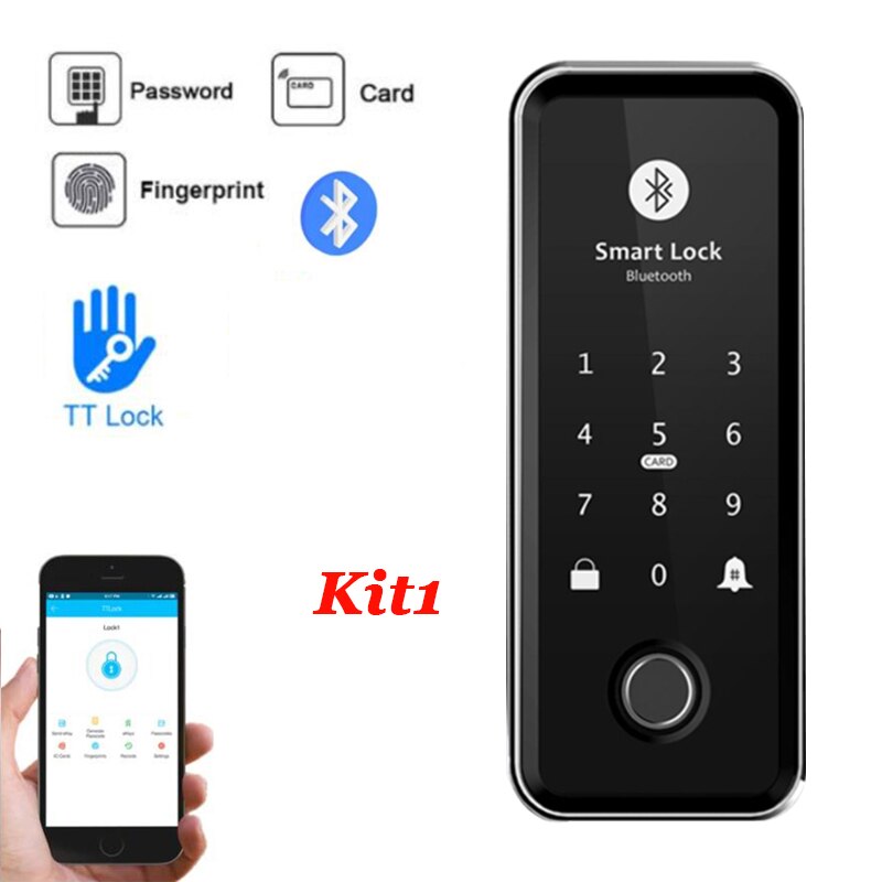 

Bluetooth-Дверной замок, Wi-Fi, электронный дверной замок, TTLOCK, телефон, раздвижной стеклянный замок