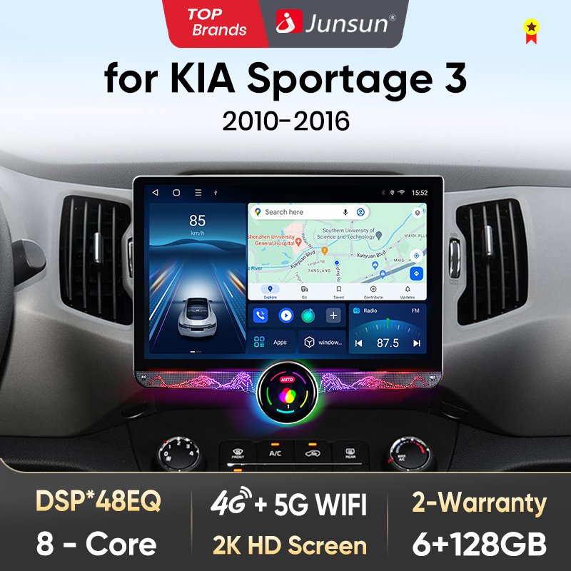 

Junsun V1 автомагнитола For KIA Sportage 3 2010-2016 2015 For для киа спортейдж 3 2 din магнитола android плеер мультимедиа с поддержкой Беспроводной CarPlay и Android Auto GPS,junsun магнитола