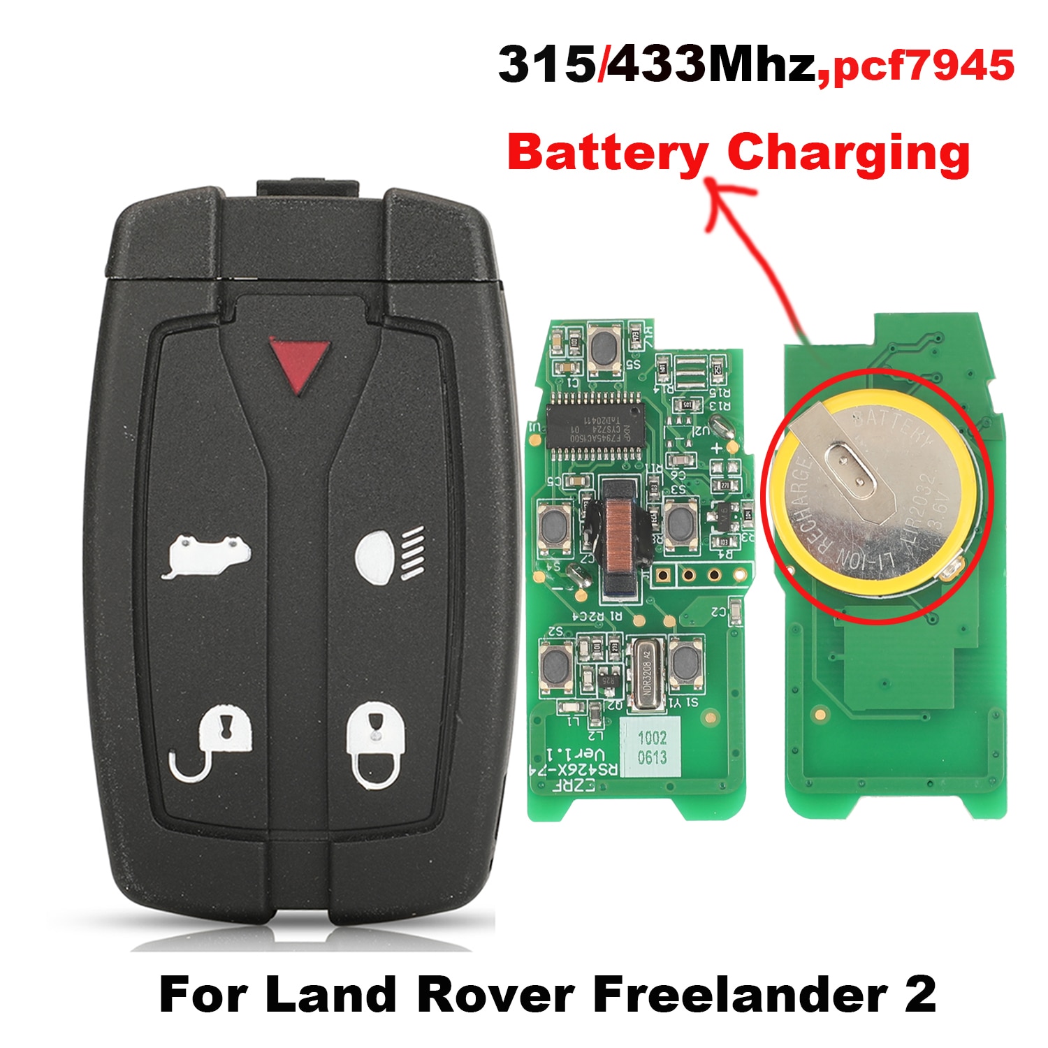 

Ключ Дистанционного Управления Jingyuqin 315/433 МГц PCF7945 Для Land Rover Freelander 2 Discovery Smart Car Key С Функцией З...