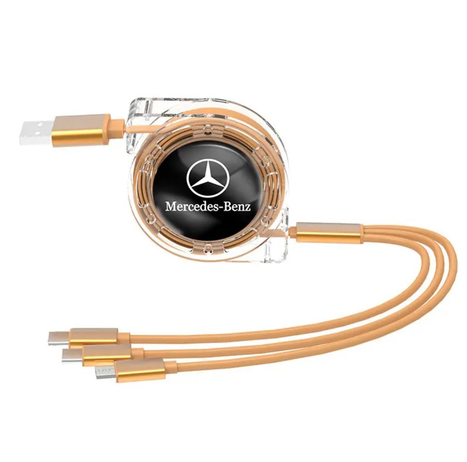 

Быстрое зарядное устройство 3-в-1 Micro Data Wire USB Type C для Mercedes Benz W203 W204 W205 W210 W211 W212 W221 W222 CLS CLA Аксессуары