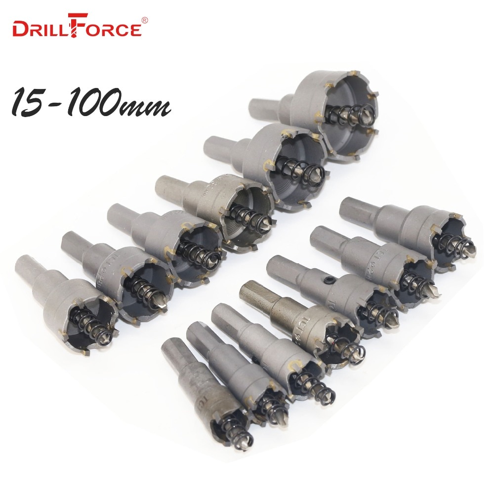 

DRILLFORCE Корончатое сверло карбидной стали 15-100 мм