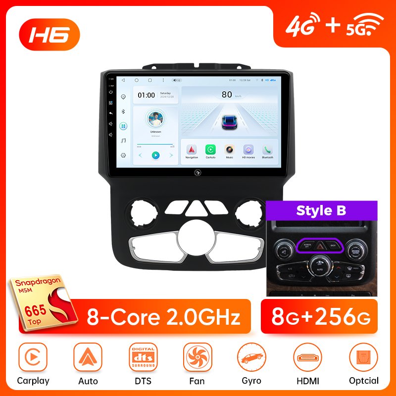 

Ainavi Android 13 автомобильный радиоприемник для Dodge Ram 1500 2500 3500 2013-2018 беспроводной CarPlay Android 4G мультимедийный плеер GPS 2Din авто