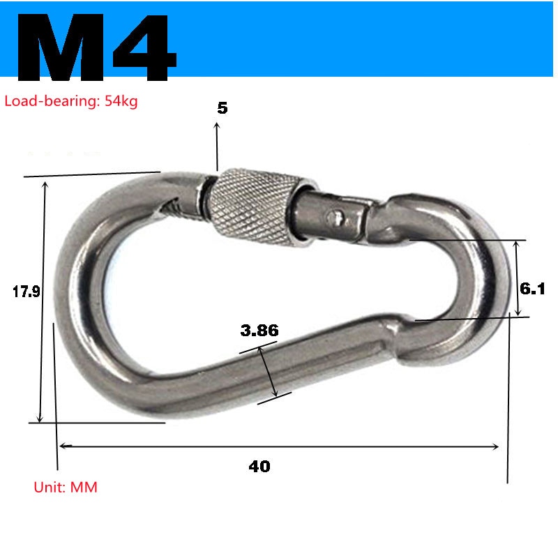 

Карабины из нержавеющей стали M6/M8/M10