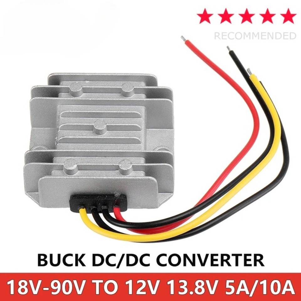 

72V 60V 48V 36V 24V to DC 12V 13.8V 5A 10A Редуктор понижающего регулятора напряжения для скутеров, велосипедов, тележек для гольфа