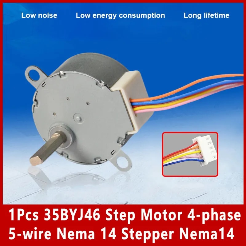 

Шаговый двигатель 35BYJ46 4-фазный Nema14