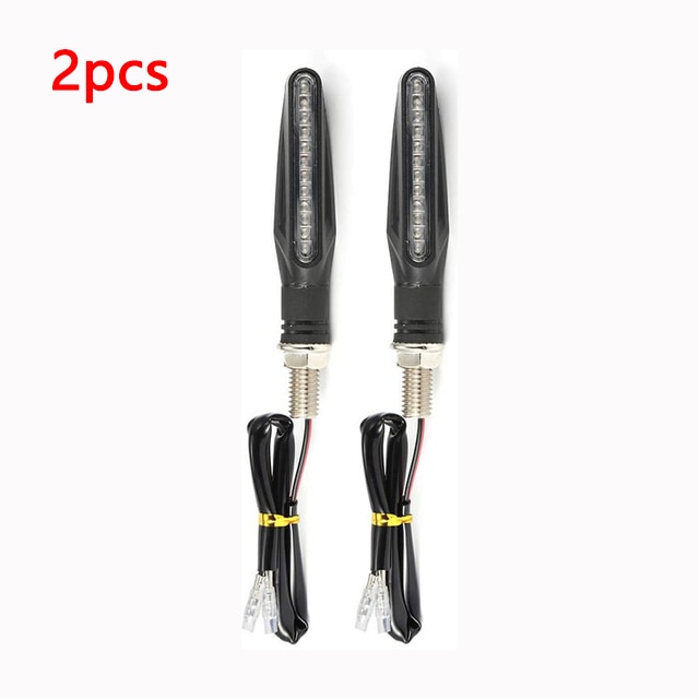 

2/1 шт. светодиодные указатели поворота для мотоцикла, 12 SMD, хвостовая мигалка, мигалка с проточной водой, IP68, гибкие мигающие огни для мотоцикла