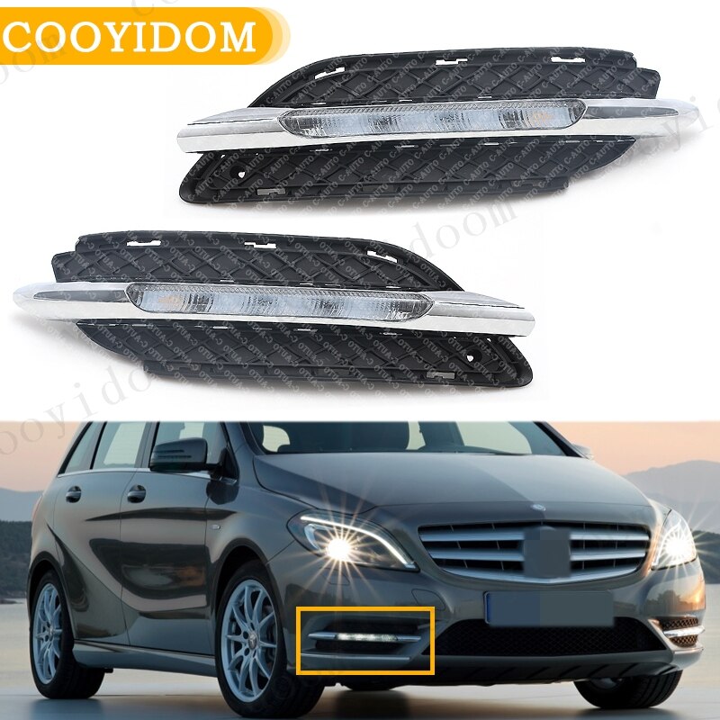 

Для Mercedes Benz W246 B class B180 B200 2011 2012 2013 2014 Автомобильные DRL светодиодные 12 В дневные ходовые огни дневного света