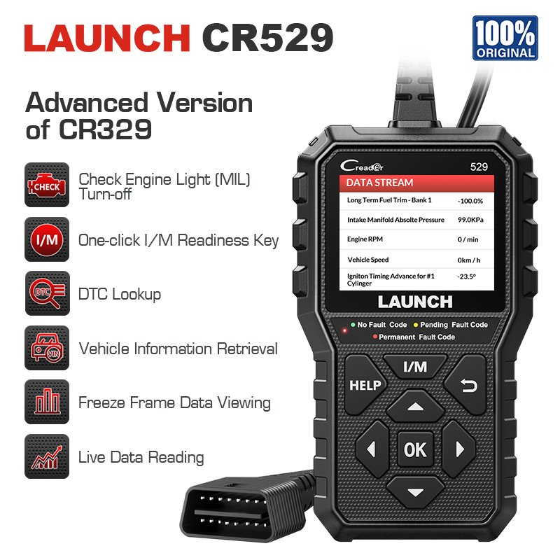 

Сканер Launch Creader 529 CR529 для диагностики автомобиля
