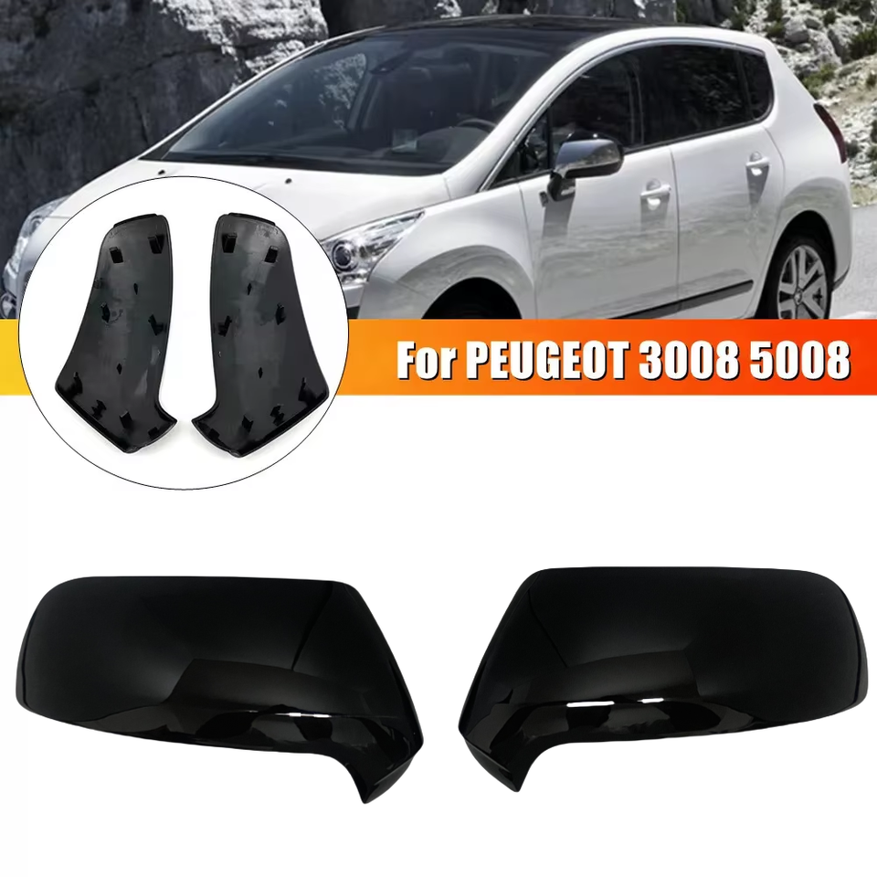 

Пара сменных чехлов на боковые зеркала заднего вида для Peugeot 3008 Mk1 2009-2017 MPV 5008 Citroen C3 C4, автомобильные аксессуары