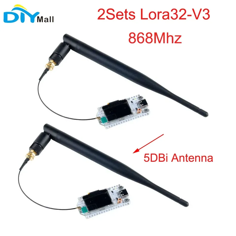 

2 комплекта макетной платы Heltec LoRa32 V3
