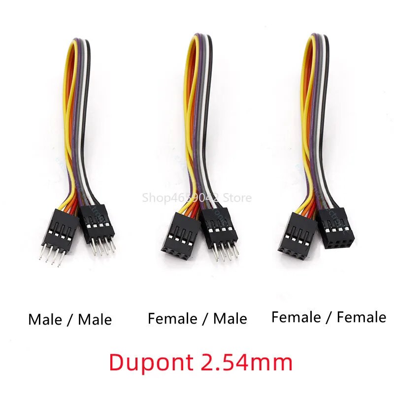 

2 шт. двухрядная линия Dupont 2x2/3/4/5/6/7/8/9/10-контактный разъем «папа-мама» 2,54 мм соединительный кабель Dupont для печатной платы