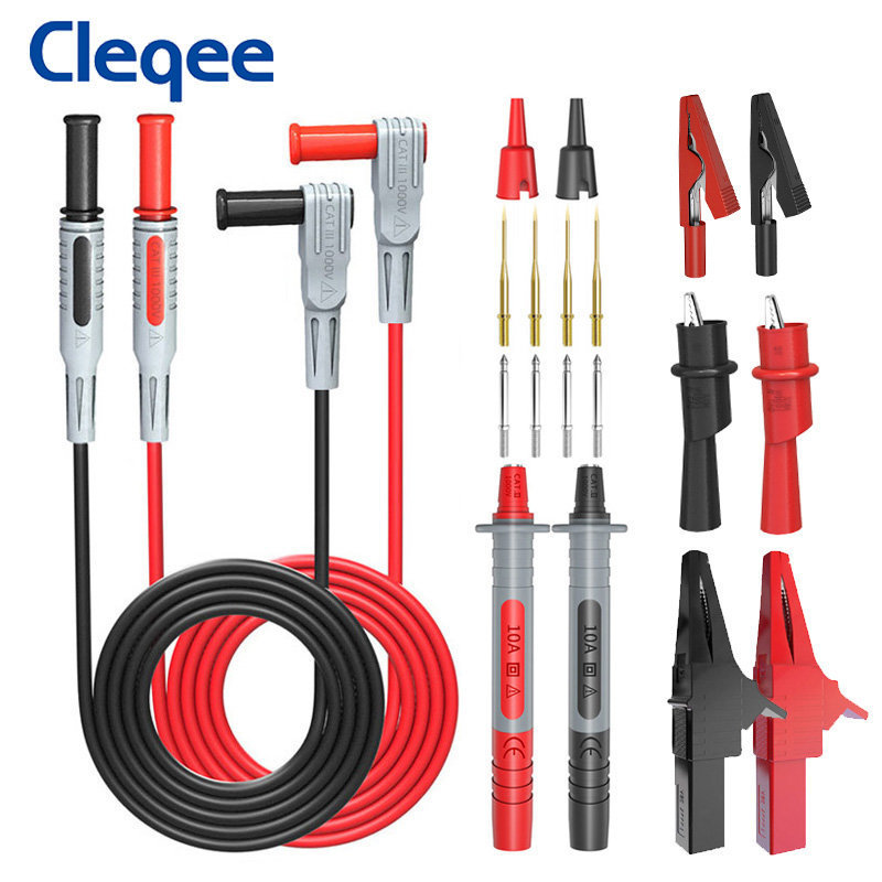 

CLEQEE Cleqee P1033C Провода для мультиметра 4 мм с зажимами "крокодил"