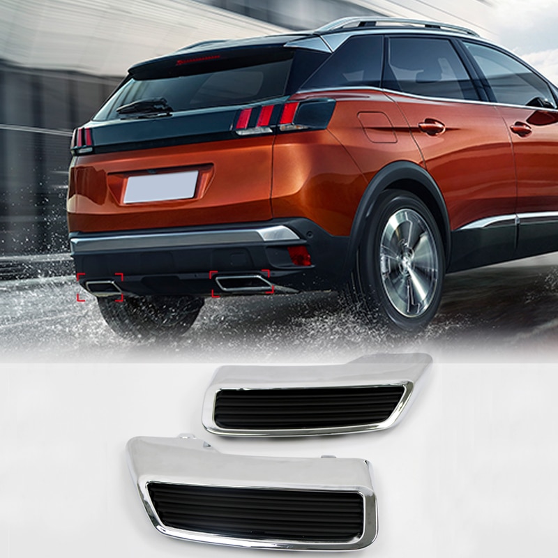 

Для Peugeot 3008 5008 2017 2018 2019 2020 2021 автомобильный Стайлинг глушитель выхлопной трубы запасные внешние аксессуары