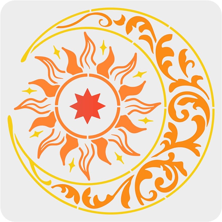 

Пластиковые трафареты Beebeecraft Солнце и Луна