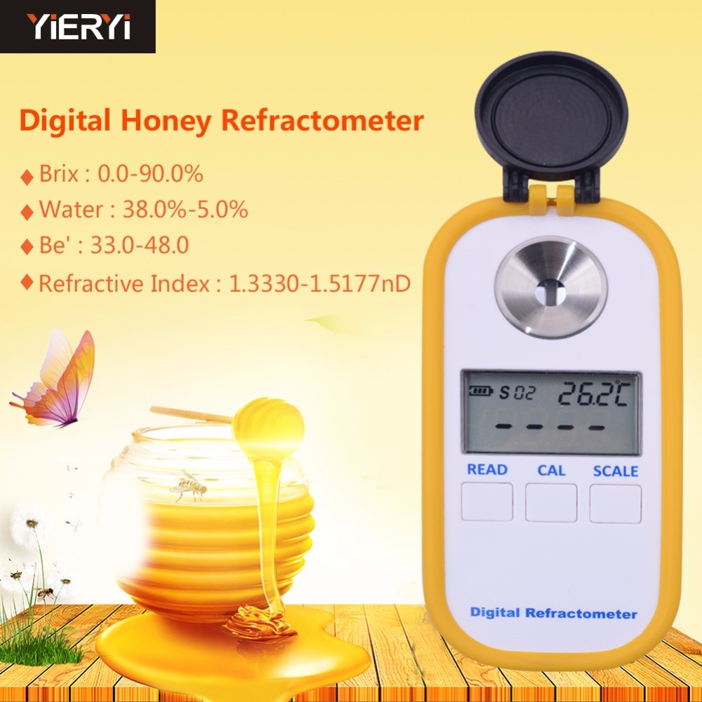 

Yieryi DR301 цифровая фотография 4 в 1 Brix/Water/Be'/коэффициент преломления