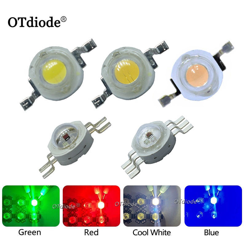 

OTdiode 1W 3W Высокомощные светодиоды SMD теплый белый красный зеленый синий желтый